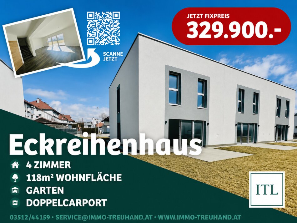 Knittelfeld - Landschach: Modernes Eck-Reihenhaus in familienfreundlicher Lage - Haus 3